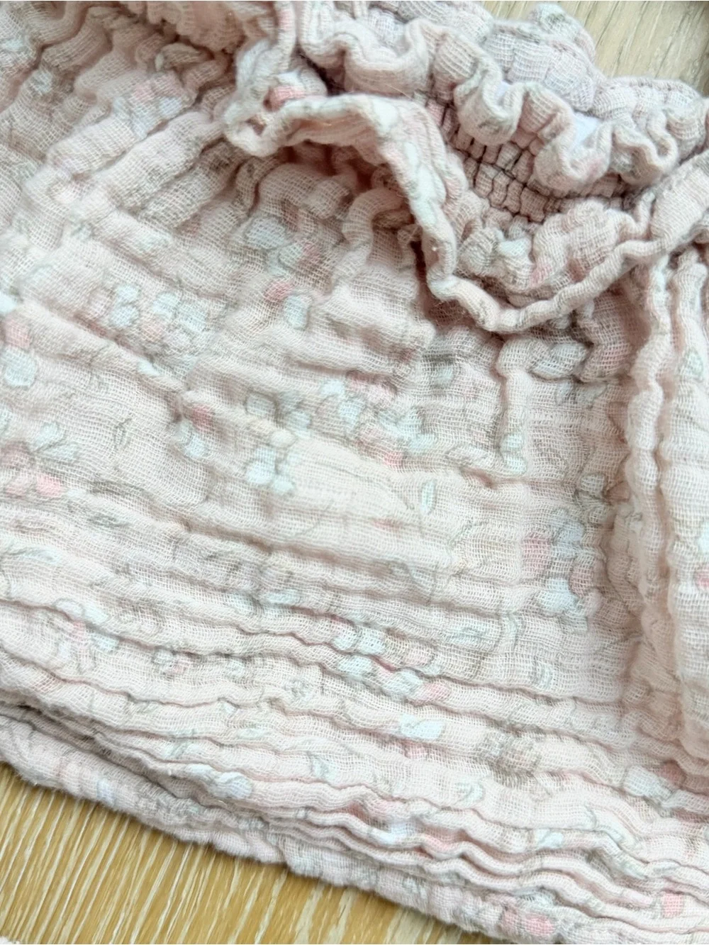 Angel Dear Light Pink Muslin Baby Top and Bloomers